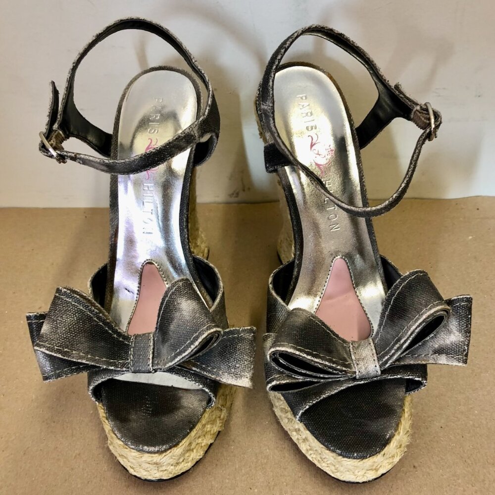 NWOB Paris Hilton Mars Platform Bow Wedge Heels
